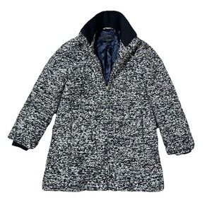 J. Crew Italian Wool Bouclé speckled Lodge Coat Size 2  Petite Minimalist Preppy